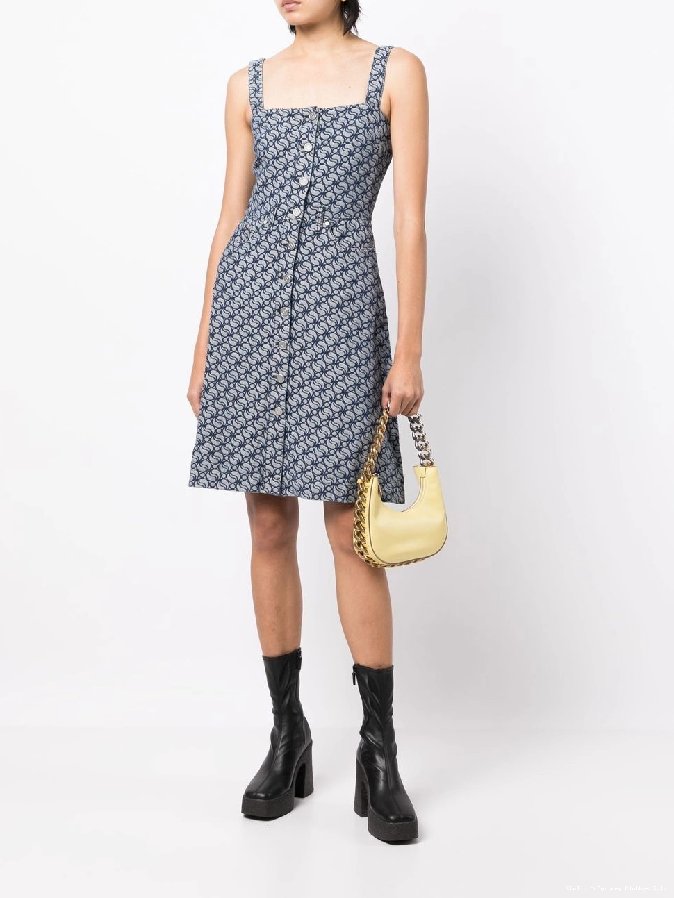 Affordable dress Women denim jacquard-logo McCartney Stella 0421